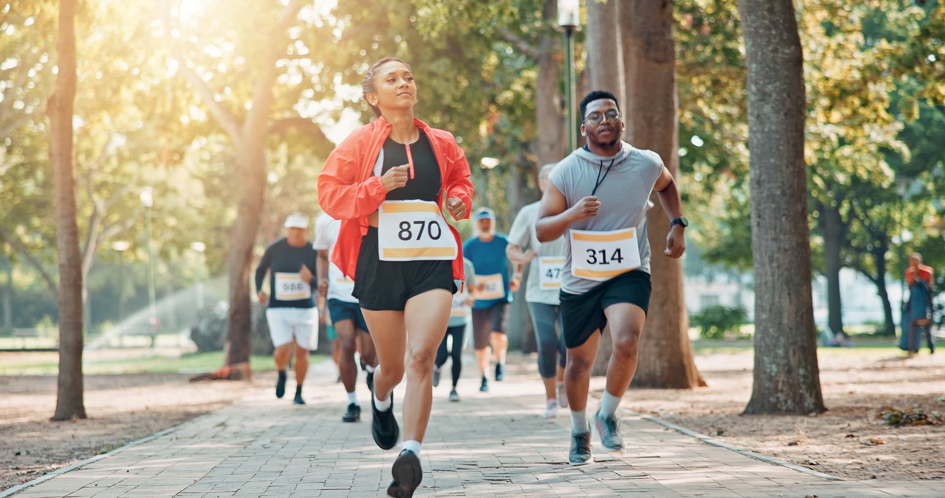 Runners taking part in a charity race to raise funds